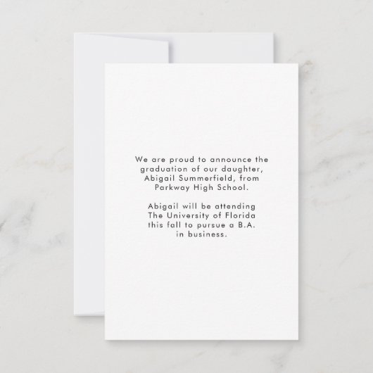 Ankündigung von handgeschriebenem Skript-Abschluss (Rückseite)