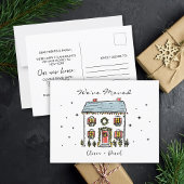 Ankündigung von handGezeichnet Weihnachtsbauten Postkarte