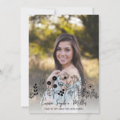 Ankündigung von handgezogenen Blume Abschluss (Rückseite)