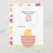 Ankündigung von Hatchling Chick Pregnancy (Vorne/Hinten)