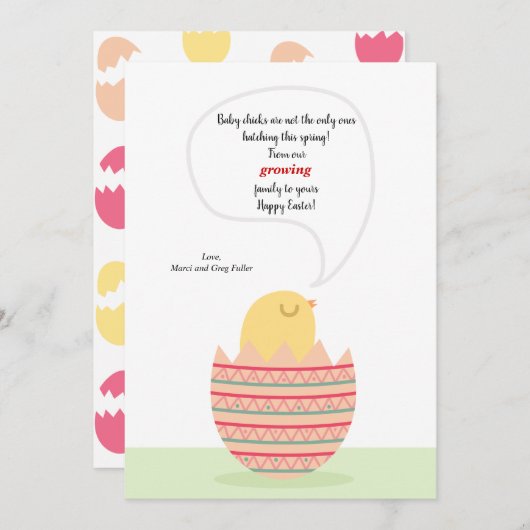 Ankündigung von Hatchling Chick Pregnancy (Vorne/Hinten)