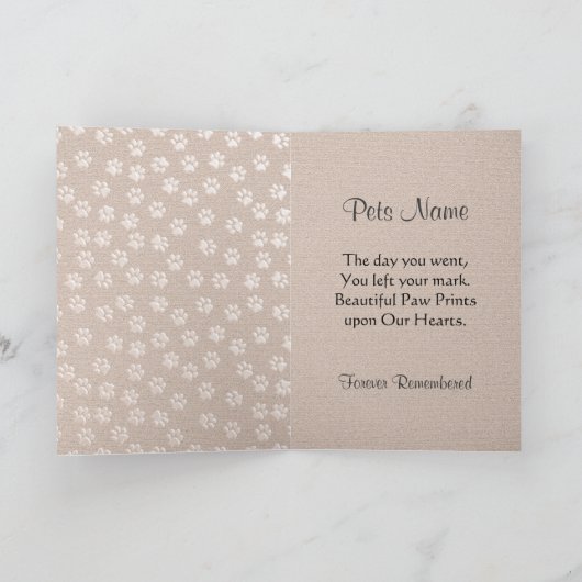 Ankündigung von Haustieren oder Katzen-Memorial (Innenseite)