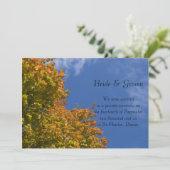 Ankündigung von Herbstlauben und Blue Sky-Ehe (Stehend Vorderseite)