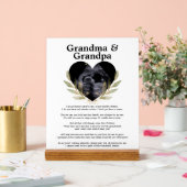 Ankündigung von Herzinfarkt Großmutter Opa Schwang Acrylschild (Hochzeit)