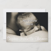 Ankündigung von Herzpferd Baby Girl Birth (Rückseite)