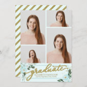 Ankündigung von High School Abschluss 4 Foto Blume (Vorne/Hinten)