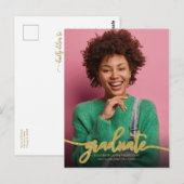 Ankündigung von High School Abschluss Einfaches De Postkarte (Vorne/Hinten)