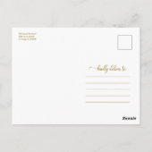 Ankündigung von High School Abschluss Einfaches De Postkarte (Rückseite)