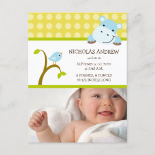 Ankündigung von Hippo und Birdie Baby Boy