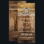 Ankündigung von Hochzeiten in Rustikal Country Wes<br><div class="desc">Ich hoffe,  Sie genießen diese großartige Rustikale Western Hochzeitsankündigung mit diesem rustikalen Burlap and Lace mit Barnholz und Hufeisen darauf. ALLE PERSÖNLICHEN INFORMATIONEN zum Hochzeitsprogramm können Sie an Ihre Bedürfnisse anpassen. Genießen Sie https://www.zazzle.com/store/artzdizigns</div>