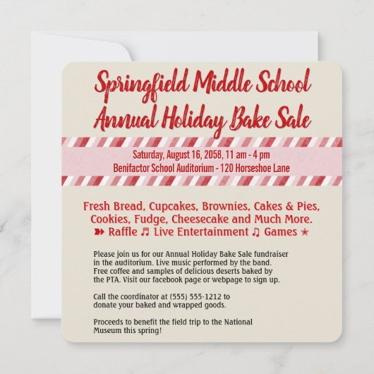 Ankündigung von Holiday Bake Sale Bunnies (Rückseite)