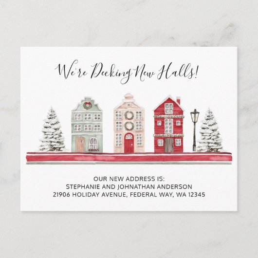 Ankündigung von Holiday New Zuhause Moving Postkarte (Vorderseite)