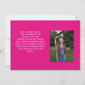 Ankündigung von Hot Pink Foto Abschluss (Rückseite)