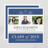 Ankündigung von hübsch Swirl Foto Uni-Abschluß (Vorne/Hinten)