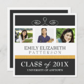 Ankündigung von hübsch Swirl Foto Uni-Abschluß (Vorne/Hinten)