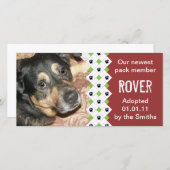 Ankündigung von Hunde/Welpen-Adoption (Vorne/Hinten)