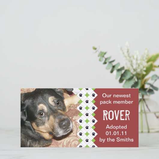 Ankündigung von Hunde/Welpen-Adoption (Stehend Vorderseite)