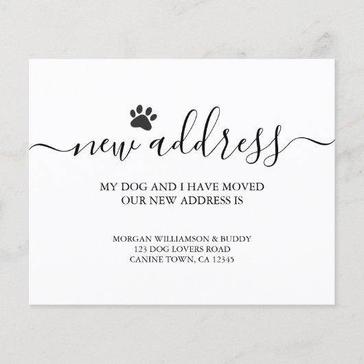 Ankündigung von Hundebewegungen (Vorderseite)