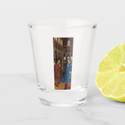 Ankündigung von Jan van Eyck Schnapsglas (Vorderseite)