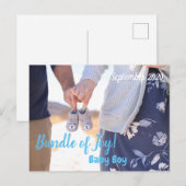 Ankündigung von Joy Pregnancy Postcard (Vorne/Hinten)