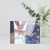 Ankündigung von Joy Pregnancy Postcard (Stehend Vorderseite)