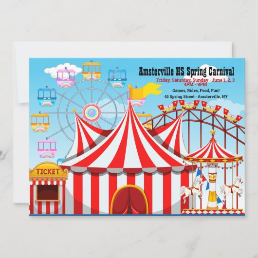 Ankündigung von Karnevalsfeiern (Vorderseite)