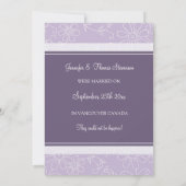 Ankündigung von Karten für lila Foto (Rückseite)