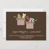 Ankündigung von Kartonboxen mit brauner Bewegung (Vorderseite)