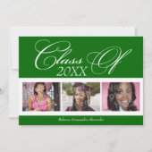 Ankündigung von Kelly Green/White 3 Foto Abschluss (Vorderseite)