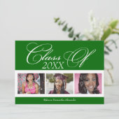 Ankündigung von Kelly Green/White 3 Foto Abschluss (Stehend Vorderseite)