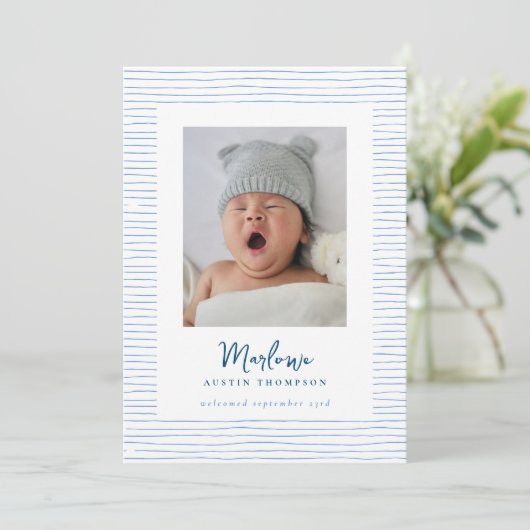 Ankündigung von klassischen handgezeichneten Blue (Stehend Vorderseite)