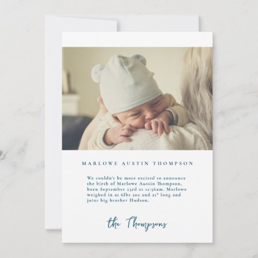 Ankündigung von klassischen handgezeichneten Blue (Rückseite)