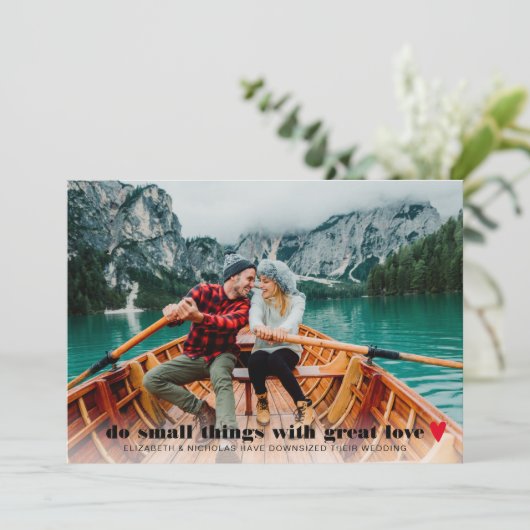 Ankündigung von Kleinsthochzeiten (Stehend Vorderseite)