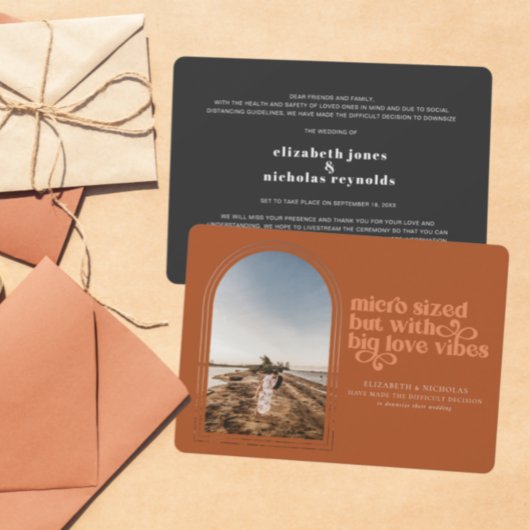 Ankündigung von Kleinsthochzeiten