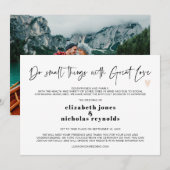 Ankündigung von Kleinsthochzeiten (Vorne/Hinten)