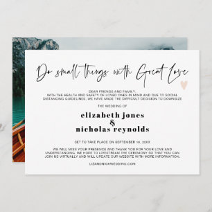 Ankündigung von Kleinsthochzeiten