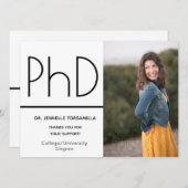 Ankündigung von Kraft-Papier-PhD-Grad-Foto (Vorne/Hinten)