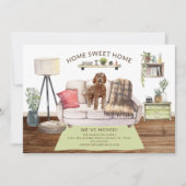 Ankündigung von Labradoodle Hund Moving (Vorderseite)