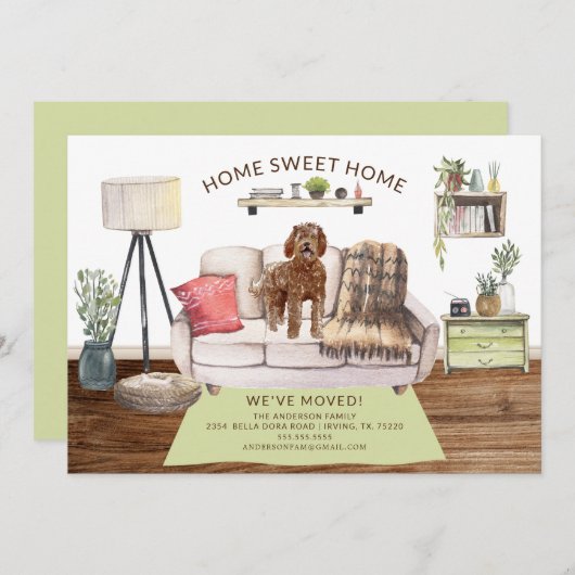 Ankündigung von Labradoodle Hund Moving (Vorne/Hinten)