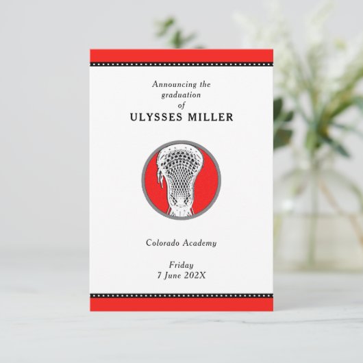 Ankündigung von Lacrosse Abschluss (Stehend Vorderseite)