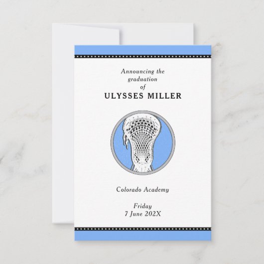 Ankündigung von Lacrosse Abschluss (Vorderseite)