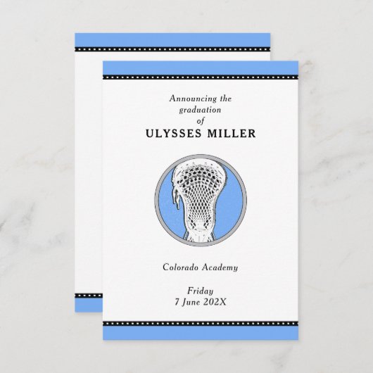 Ankündigung von Lacrosse Abschluss (Vorne/Hinten)