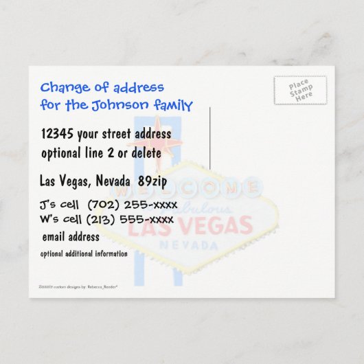 Ankündigung von Las Vegas neue Adresse (Rückseite)