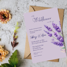 Ankündigung von Lavender Baby Shower