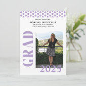 Ankündigung von Lavender Polka Dots Foto Abschluss (Stehend Vorderseite)