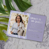 Ankündigung von Lavender Violet Gold Foil Abschlus