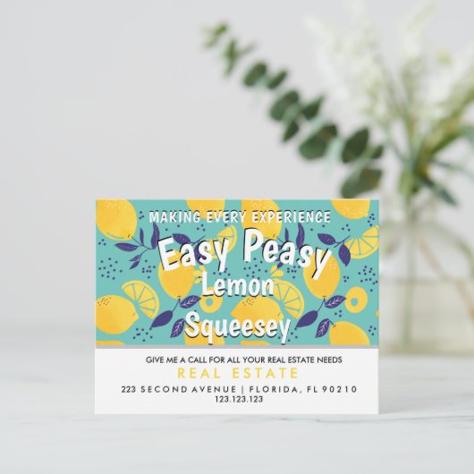 Ankündigung von LEMON-Befassungen im Anwesen Postk (Stehend Vorderseite)