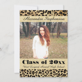 Ankündigung von Leopard Skin Foto Abschluss