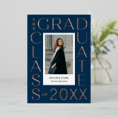 Ankündigung von Letter Frame Foil-Abschlüssen (Stehend vorne)