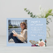 Ankündigung von Light Blue Gold Foil Abschluss (Stehend vorne)